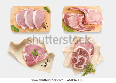Picture of differnet cuts of pork.