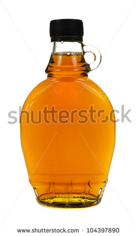 bottle of maple syrup